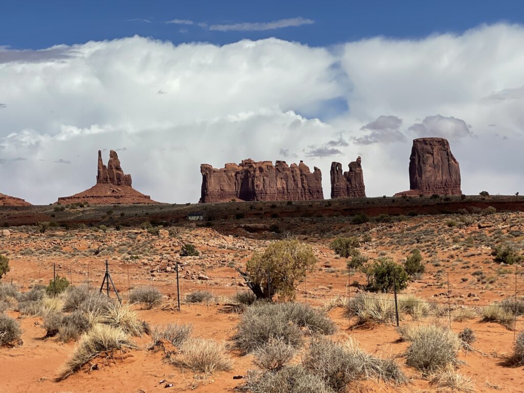 Beautiful scenery of red rock formations in Utah