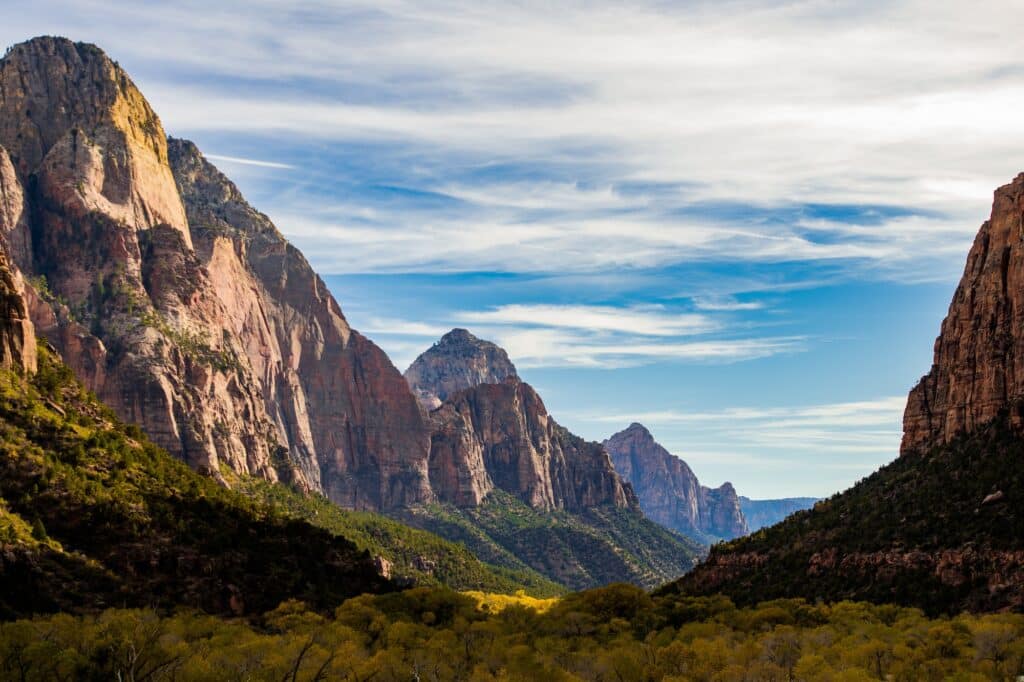 Colorful landscape from zion national park utah