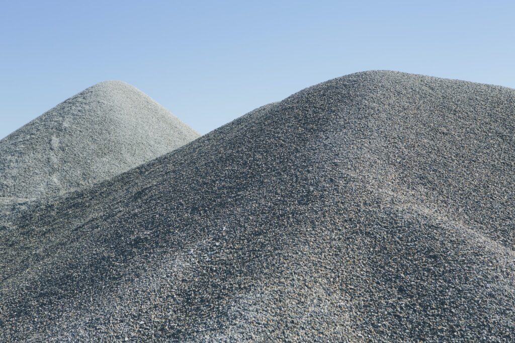 Gravel pile in desert, near Wendover, Utah