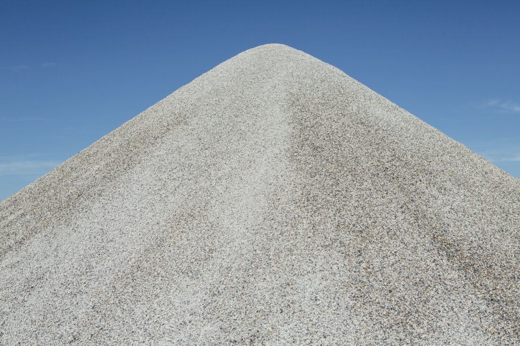 Gravel pile in desert, near Wendover, Utah