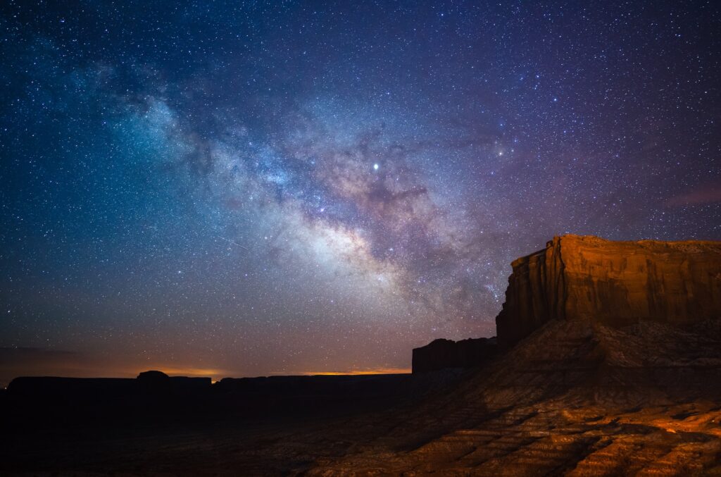 Milky Way above Monument Valley, Utah, USA