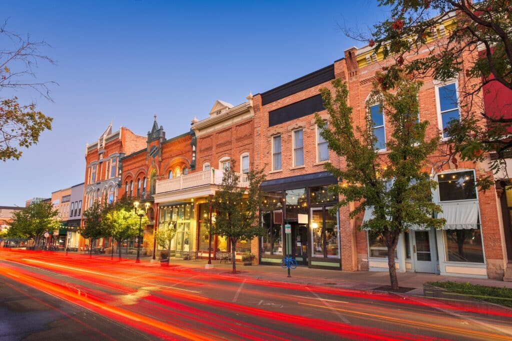 Provo, Utah, USA Downtown on Center Street