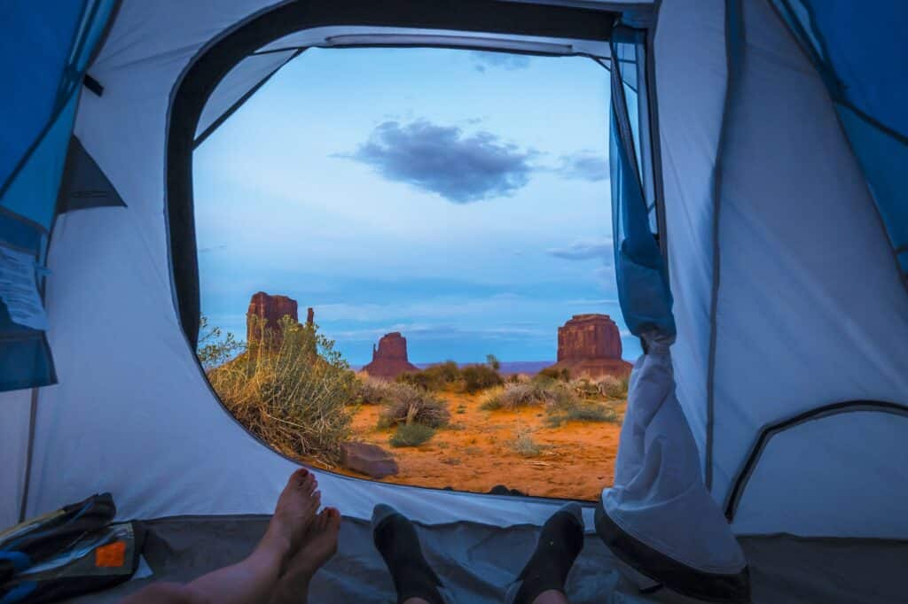 The stunning views from the campsite in Monument Valley itself. Utah
