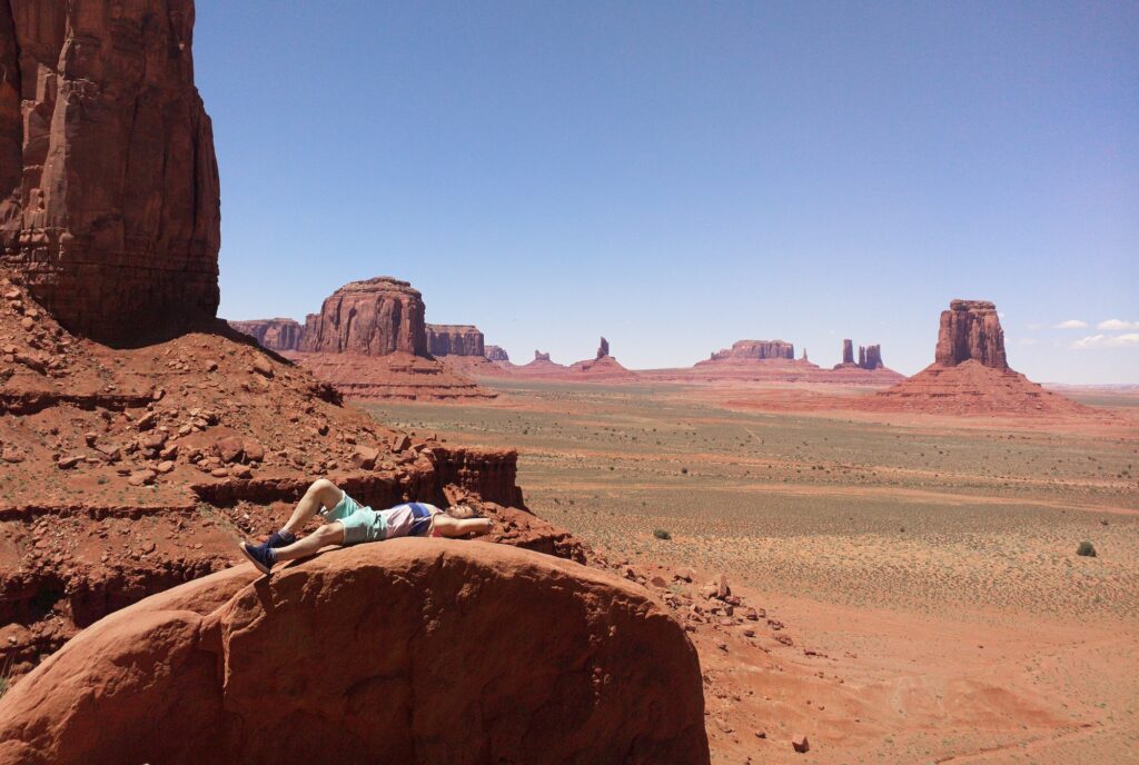 Traveling to a Monument Valley in the state of Utah